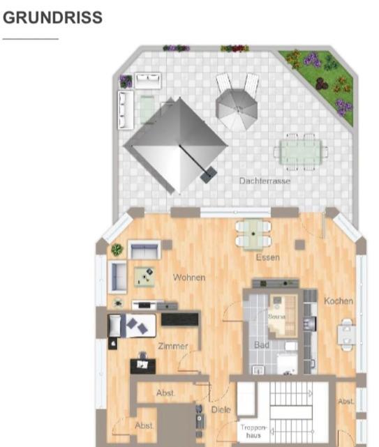 Im Herzen Von Wiesdorf- Blick Auf Das Bayer-Kreuz -Appartement Mit 2 Schlafzimmern-Fuer 3 Personen -Zentral Gelegen - Friedrich Ebert Platz 5A , 4Te Etage - Dachterrasse Und Sauna - Kaution Pflicht - Leverkusen Extérieur photo